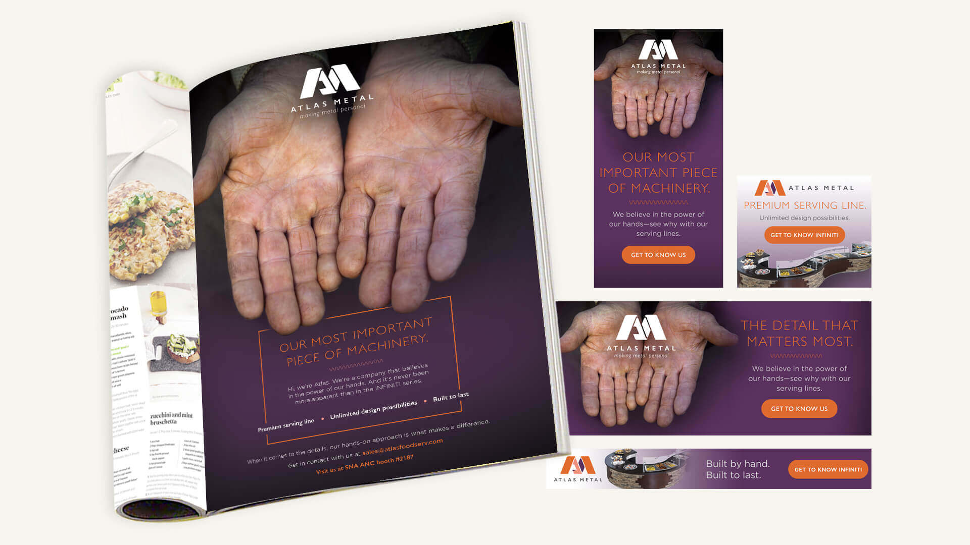 Carrying through the branding into media was a priority, so we used high-impact print placements and banner ads with a simple concept that spoke to our most valuable asset.