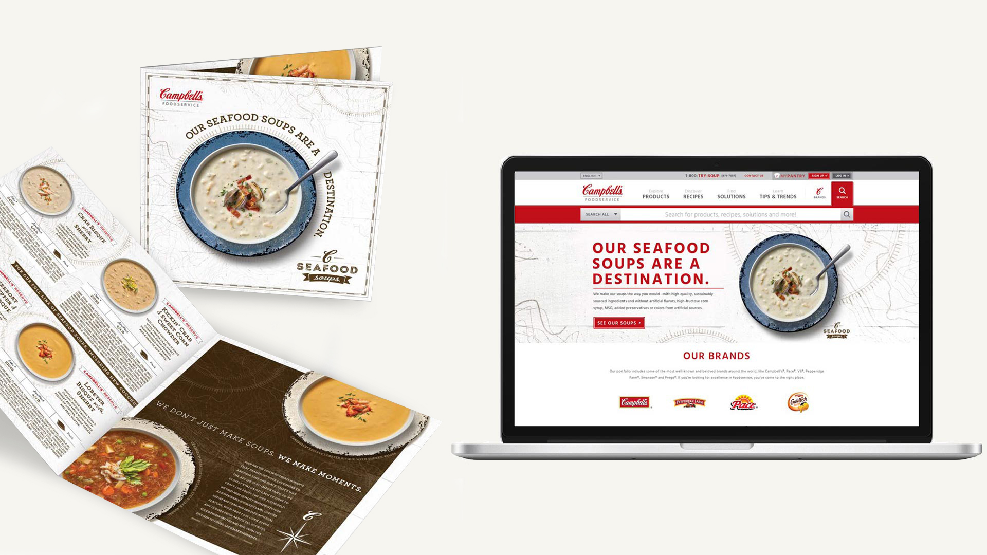 To support the real food journey, we developed creative specifically for the launch of clean-label seafood soups.