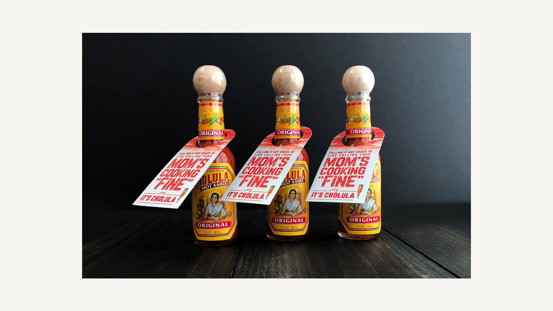 We created a giveaway with bottle neckers to go on sample bottles and communicate our message.