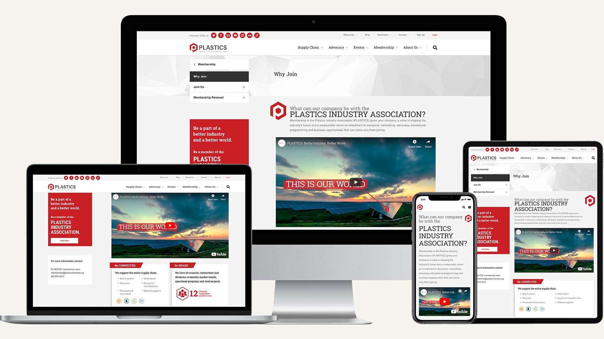 In an effort to recruit new members, we redesigned the Why Join page of plasticsindustry.org to better encourage membership.