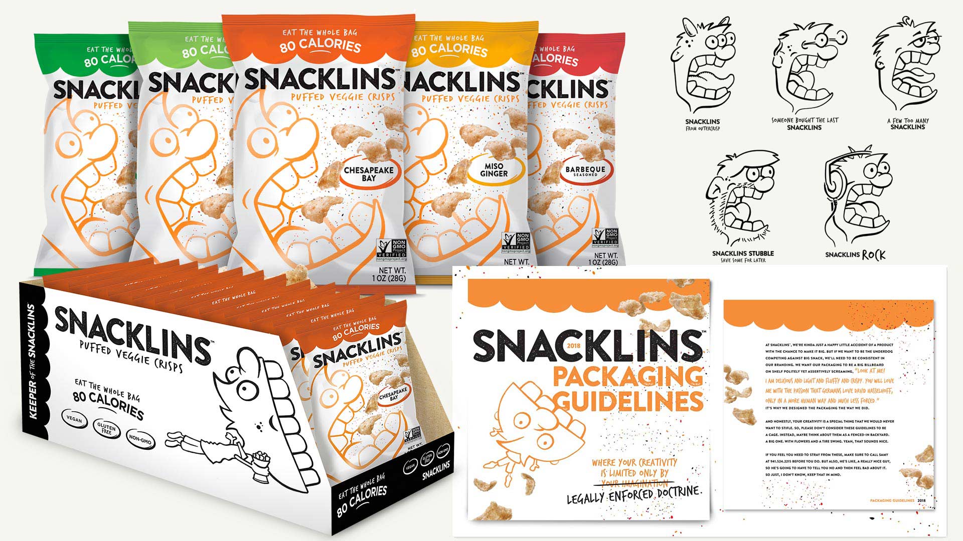 Snacklins – Packaging Guidelines – Special Judge’s Award – “Freak”-in Awesome Copy /// Copywriting – Gold ADDY /// Publication – Gold ADDY /// Packaging – Gold ADDY
