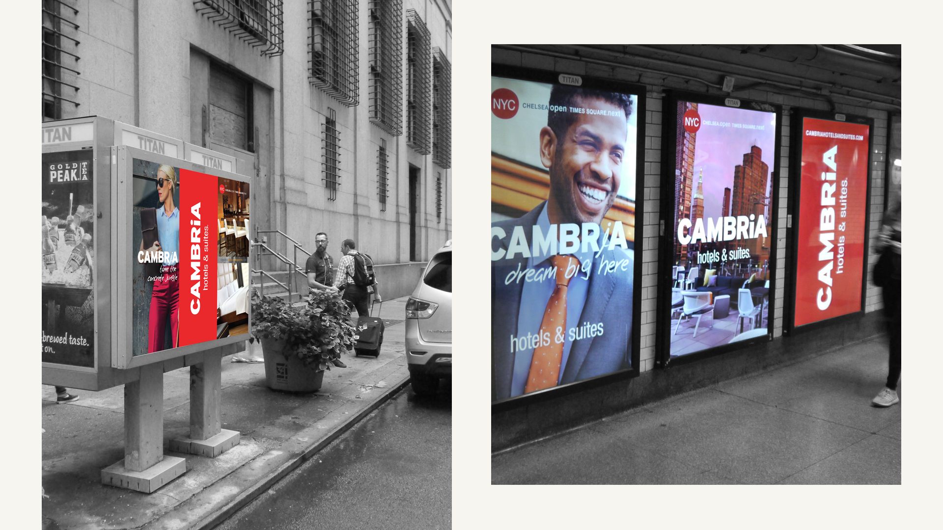 Color blocking, punchy headlines, strong photography and strategic placements ensured millennials couldn’t miss Cambria’s message.