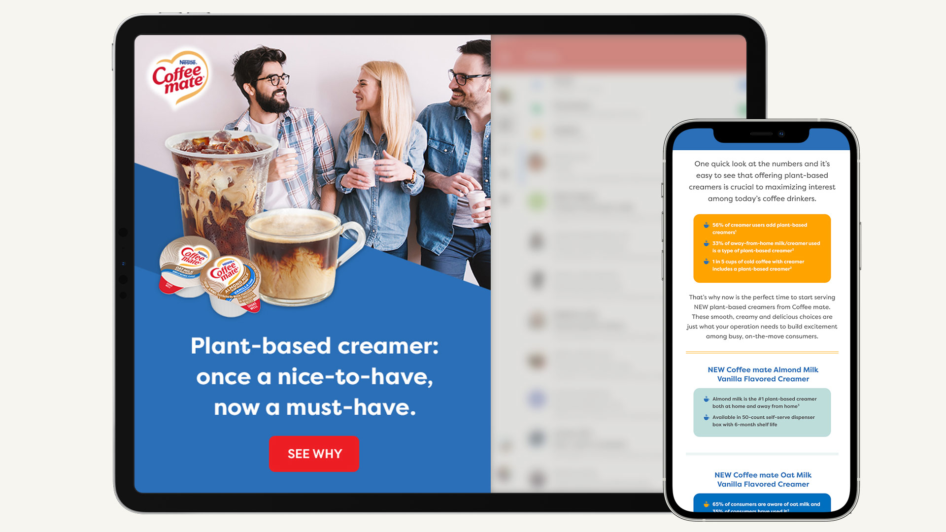 Partnering with trade publications, we developed emails to communicate the demand for plant-based options in the C&U segment.