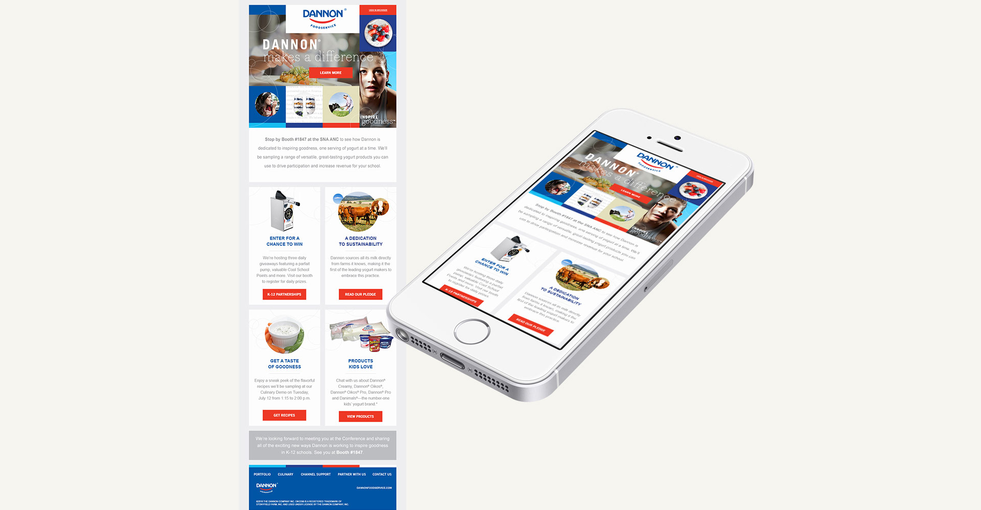Passionate, growing companies have a lot of news to share, so we designed a responsive email template to quickly and efficiently get messaging in the hands of our target.