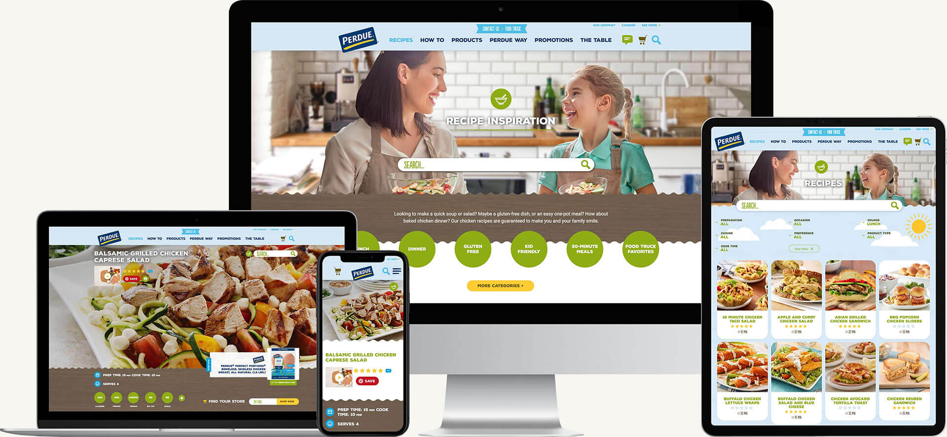 Recipe pages were reimagined to inspire and guide consumers through step-by-step preparation guides, companion video content, nutritional details and featured products recommended for purchase.
